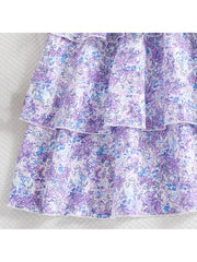 Flower Spaghetti Straps Princess Girl Dresses