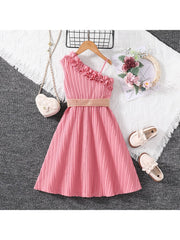 Solid Color Spaghetti Straps Princess Girl Dresses