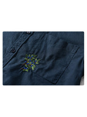 Men's Flower Pattern Cargo Shirts
