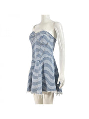 Striped Cotton Mid-rise Sleeveless Dresses