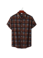 Plaid Cotton Loose Shirts