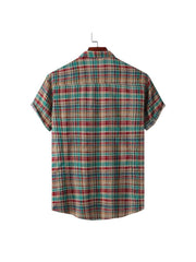 Plaid Cotton Loose Shirts