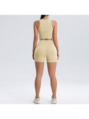 Solid Color High Rise Skinny Yoga Sets