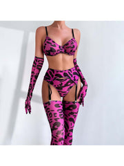 Leopard High Rise Backless Sexual Sets