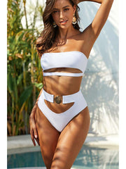 Solid Color Mid-rise Fitted Bikinis