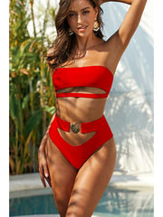 Solid Color Mid-rise Fitted Bikinis