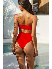 Solid Color Mid-rise Fitted Bikinis