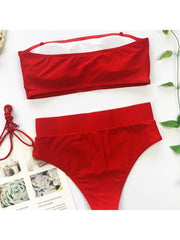 Solid Color Mid-rise Fitted Bikinis