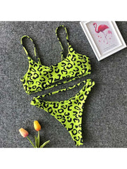 Solid Color Low Rise Fitted Bikinis