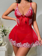 Bow Spaghetti Straps Backless Sexual Dress Sets