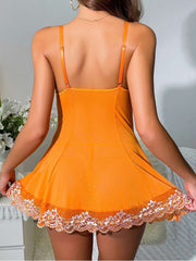 Bow Spaghetti Straps Backless Sexual Dress Sets