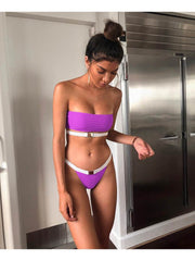 Colorblock Low Rise Fitted Bikinis