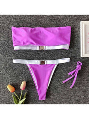 Colorblock Low Rise Fitted Bikinis