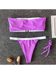 Colorblock Low Rise Fitted Bikinis