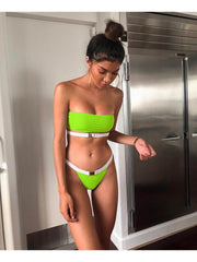 Colorblock Low Rise Fitted Bikinis