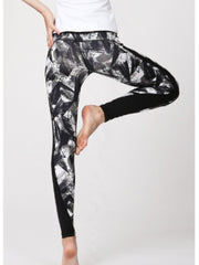 Abstract Printing High Rise Slim Leggings