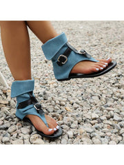 Round Toe Flat Heel Sandals