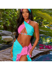 Colorblock Low Rise Fitted Bikinis