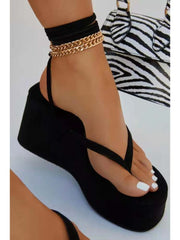 Round Toe Wedge Sandals