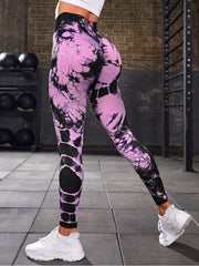 Tie Dye High Rise Bodycon Leggings