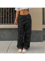 Lace Up Cargo Pocket Leisure Streetwear Pants