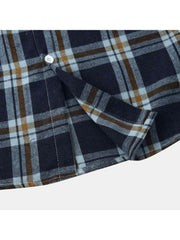 Plaid Hooded Cotton Shirts