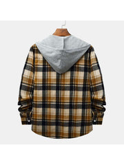 Hooded Long Sleeve Cotton Shirts