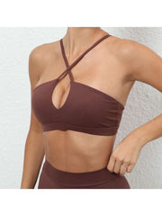 Solid Color Halter Neck Backless Tank &amp; Top