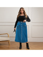 Solid Color Cotton High Rise Skirts