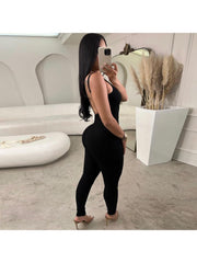 Halter Neck Sleeveless Backless Jumpsuit