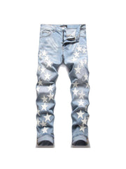 Embroidery Star Mid-rise Men's Jeans