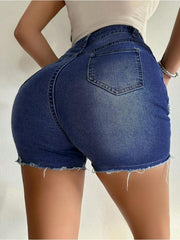 Ripped Bodycon Denim Short Jeans