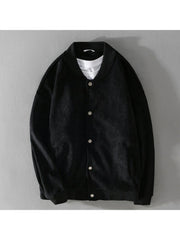 Pure Color Long Sleeve Corduroy Jackets