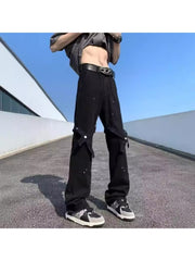 Stylish Denim Straight Pants Easy To Wear &amp; Versatile