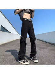 Stylish Denim Straight Pants Easy To Wear &amp; Versatile