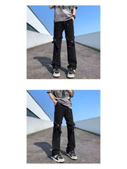 Stylish Denim Straight Pants Easy To Wear &amp; Versatile