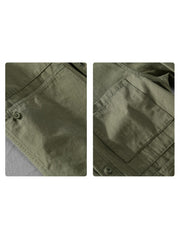 Solid Color Loose Chest Pocket Shirts