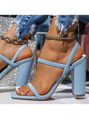 Fashionable Peep-toe Chunky Heels