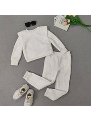 Plain Color Pullover Bodycon Girl Pants Sets