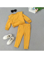 Plain Color Pullover Bodycon Girl Pants Sets