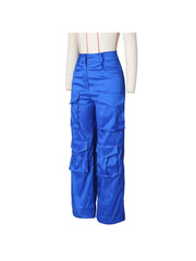 Plain Color Multi Pocket Straight Cargo Pants