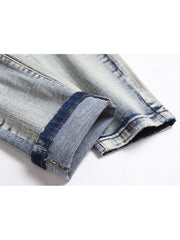 Ripped Washed Bodycon Men's Jeans