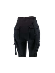 Drawstring Multi Pocket Fitted Cargo Pants