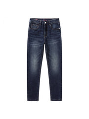 Washed Mid-rise Straight Men's Jeans