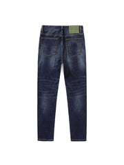 Washed Mid-rise Straight Men's Jeans