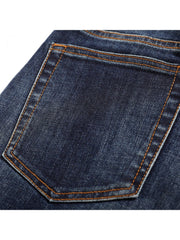 Washed Mid-rise Straight Men's Jeans