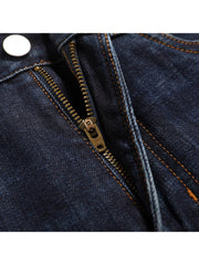 Washed Mid-rise Straight Men's Jeans