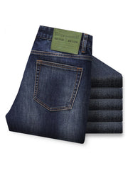 Washed Mid-rise Straight Men's Jeans