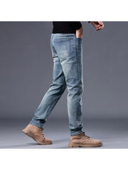 Washed Straight Mid-rise Men's Jeans