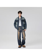 Denim Single Breasted Men's Jackets